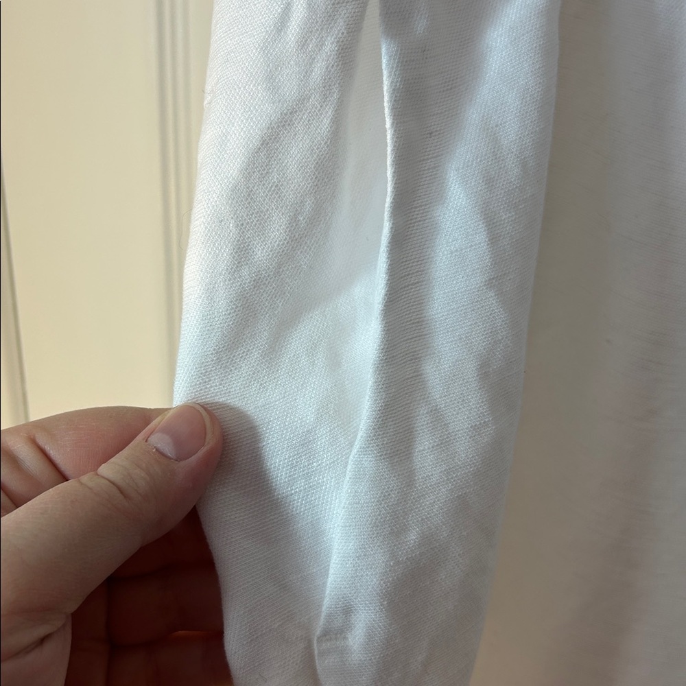 Eileen Fisher Women's White Tencel & Organic Linen Slub Easy Pant size XL - Picture 9 of 10